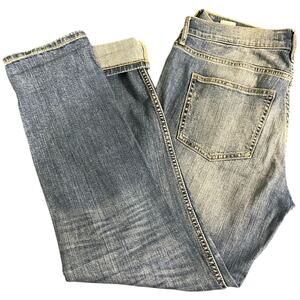 Women's Banana Republic Girl Friend Denim Jeans Size 27/4 Medium Wash Distressed